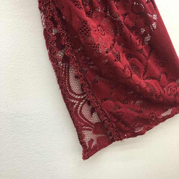 Free People Dress Womens XS Lace Bell Sleeve‎ Boho Cutout Fit Flare Party - Picture 11 of 14